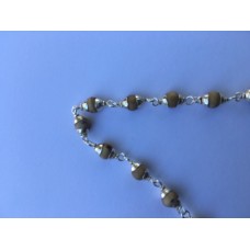 Large Silver Tulsi Neck Bead Necklace